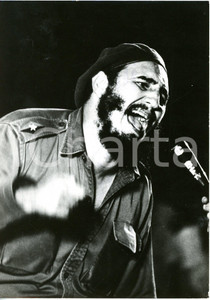 1960 ca CUBA - Fidel CASTRO durante un discorso alla folla *Foto 13x18 cm