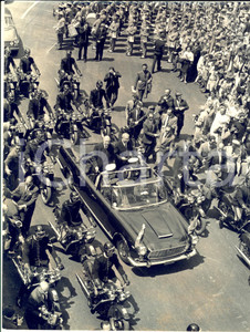 1965 COURMAYEUR Inaugurazione Traforo Monte Bianco - Corteo presidenziale *Foto