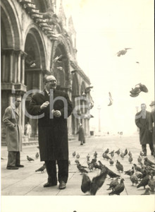 1957 VENEZIA Congresso PSI - Pierre COMMIN in Piazza San Marco - Foto 13x18 cm