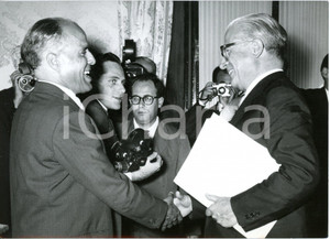 1960 ROMA Giovanni GRONCHI accoglie Habib BOURGHIBA presidente tunisino - Foto