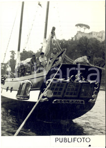 1954 PORTOFINO Sbarco naufraghi nave "San Silverio" dal brigantino DOLPHIN Foto
