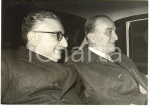1959 ROMA Crisi ministeriale - Giovanni LEONE e Cesare MERZAGORA in auto *Foto