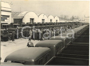 1956 BRESCIA Stabilimenti OM - Vittorio VALLETTA alla consegna di autocarri NATO