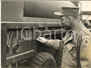 1954 TRIESTE Partenza militari americani - Soldato scrive "W le segnorine" *Foto