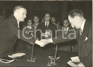 1953 ROMA Accordo italo-francese - Georges BIDAULT e Alcide DE GASPERI *Foto