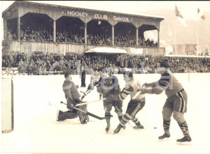 1953 HOCKEY SU GHIACCO Incontro DAVOS-INTER - Azione di gioco *Foto 18x13