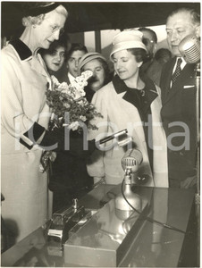 1959 GENOVA Varo petroliera BRITISH BEACON - La madrina Mrs. SNOW *Foto 18x24