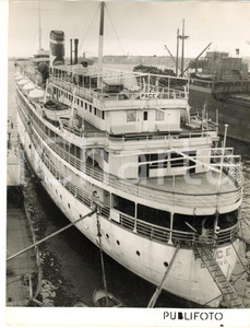 1955 Porto di GENOVA - Piroscafo PACE ormeggiato *Fotografia 18x24 cm (3)