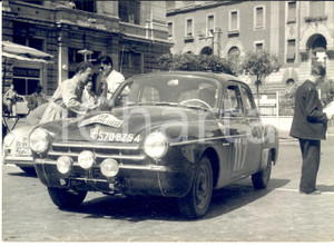1955 ROMA Rally LIEGI-ROMA-LIEGI - Controllo MICHEL - ROBINET su RENAULT *Foto