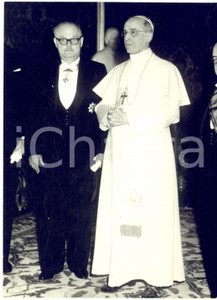 1958 ROMA Papa Pio XII riceve il cancelliere Julius RAAB in udienza *Foto