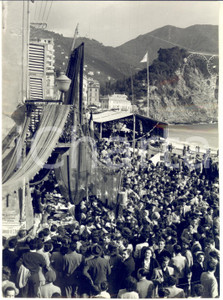 1954 CAMOGLI (GE) Folla alla II Sagra del Pesce  *Fotografia 13x18 cm