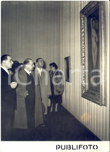 1955 ROMA Ministro Giuseppe ERMINI inaugura mostra pittura francese - Foto