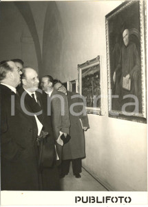 1955 ROMA Sindaco Salvatore REBECCHINI inaugura mostra di artisti sordomuti