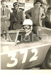 1957 (?) AUTOMOBILISMO 500 MIGLIA Eugenio MONTI in partenza su OSCA *Foto 18x13