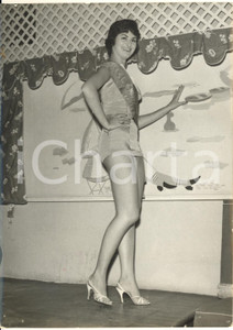 1957 JUAN-LES-PINS Noelle GHIOZZI élue nouvelle Miss MAXIM'S *Photo 13x18 cm