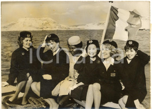 1963 MARSEILLE Hostess di tutto il mondo invitate da AIR FRANCE Foto 18x13 cm
