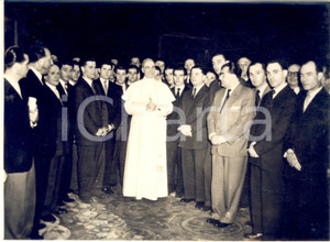 1955 ROMA Papa Pio XII riceve i calciatori della nazionale tedesca - Foto