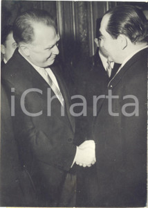 1954 PARIS Pierre MENDÈS FRANCE avec Sergej VINOGRADOV ambassadeur URSS Photo