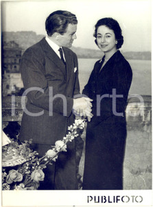 1956 NAPOLI Calciatore Hasse JEPPSON fidanzato con Emma DI MARTINO *Foto 13x18