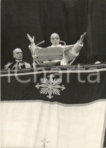 Pasqua 1955 ROMA Papa PIO XII impartisce la benedizione Urbi et Orbi - Foto