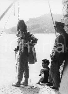 Fotografia d epoca originale 1958 RAPALLO Attrice Dorian GRAY sul lungomare  Foto vintage 18x24 cm 1