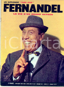 Giornale, rivista storica 1971 FERNANDEL La vie d un grand acteur  Supplement Paris Jour ILLUSTRE 1