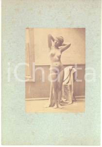 1910 ca VINTAGE EROTIC Full nude woman standing - RARE Photo 15x24 cm  Fotografia originale d'epoca, montata su cartoncino rigido.CONDIZIONI: G (ma fioriture al cartoncino)FORMATO: 15x24 cm (cartoncino); 10x14 cm (fotografia)    originale e autentica 1