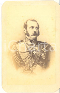 1860 ca RUSSIA Tsar Alexander II - Portrait - Photo albumen original CDV  Fotografia originale d'epoca, stampata all'albumina.CONDIZIONI: G (ma angoli smussati per l'inserimento in un album)FORMATO: CDV    originale e autentica 1