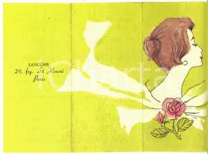 1950 ca PARIS Parfums LANCÔME - Vintage adversting brochure RARE Pieghevole pubblicitario, originale d'epoca, su 6 facciate (3+3 fronte/retro).CONDIZIONI: G (lieve piegatura al margine superiore)FORMATO: 6x12 cm    originale e autentica 1