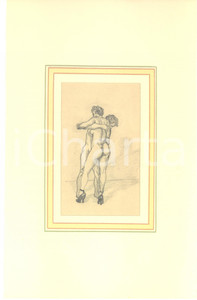1920 ca EROTICA VINTAGE Coppia nuda con tacchi *Disegno matita 18x28 cm  Interessante disegno originale a matita su carta, montato su passepartout in cartoncino.CONDIZIONI: GFORMATO: 28x18 cm (cartoncino); 10x18 cm (disegno)    originale e autentica 1