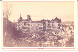 1880 ca LAUSANNE (SUISSE) Vue avec le Château Saint-Maire - Photo 17x11 cm  Fotografia d'epoca, su cartoncino rigido.CONDIZIONI: GFORMATO: 17x11 cm    originale e autentica 1