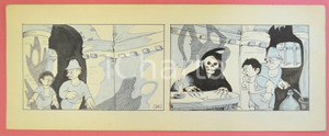 1950 ca DUTCH COMIC by A. REUVERS Original comic strip n.26 - ORIGINAL ART Striscia a fumetti d'epoca, originale e autentica. Disegno originale a china di A. Reuvers.EDITORE: Omnium PressCONDIZIONI: FAIDIMENSIONI: 32x10 cm    originale e autentica 1