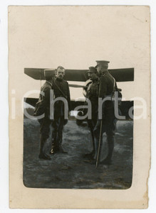 Fotografia d epoca originale 1917 WW1 Le Roi Albert I et le Roi dâ€™Italie saluent Cdt JACQUET Edmond Thieffry 1