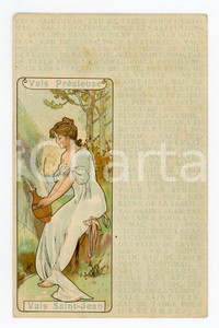 1901 VALS PRECIEUSE - VALS SAINT-JEAN Eau de table - Illustrated postcard FP VG  Cartolina postale d'epoca, viaggiata.CONDIZIONI: F (bruniture diffuse)FORMATO: FP    originale e autentica 1