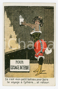 1910 ca VINTAGE EROTIC Prostitute setting up a portable bidet - Postcard FP VG  Cartolina postale d'epoca, non viaggiata.CONDIZIONI: FAIR FORMATO: FP    originale e autentica 1