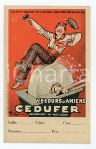 1920ca AMIENS - CEDUFER Illustration Henry LE MONNIER Cartoncino pubblicitario  Cartoncino pubblicitario d'epoca. CONDIZIONI: GFORMATO: FP    originale e autentica 1