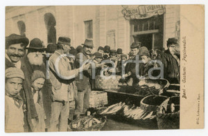 1900 ca COSTUMI PUGLIA BARI Pescivendoli *Cartolina ANIMATISSIMA RARA FP NV  Rara cartolina postale d'epoca, non viaggiata.CONDIZIONI: GFORMATO: FP    originale e autentica 1