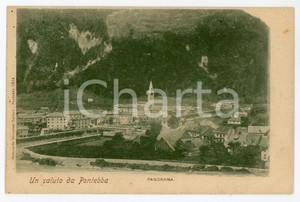 1901 PONTEBBA Panorama del paese - Cartolina FP VG  Cartolina postale d'epoca, viaggiata ma con affrancatura rimossa. CONDIZIONI: FAIRFORMATO: FP    originale e autentica 1