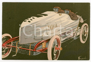 1904 ART NOUVEAU Fernand FERNEL - Automobile racing - Vintage postcard  Cartolina postale d'epoca, viaggiata.CONDIZIONI: GFORMATO: FP    originale e autentica 1