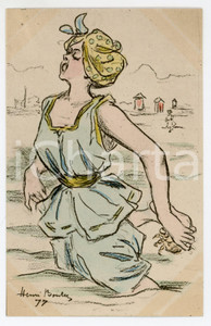 1900 ca FRANCE COSTUMES Baigneur mordu par un crabe - Henri BOUTET Carte postale  Cartolina postale d'epoca, non viaggiata.CONDIZIONI: FAIRFORMATO: FP    originale e autentica 1