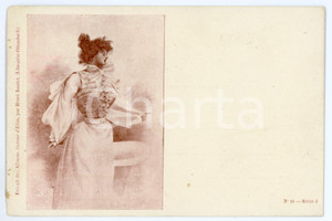 1900ca VINTAGE EROTIC Woman wearing corset - Ill. Henri BOUTET - Carte postale  Cartolina postale d'epoca, non viaggiata.Illustrazione estratta dall'album Autour d'Elles (LibrairieOllendorf).CONDIZIONI: POOR (Al verso abrasione al margine destro)FORMATO: FP    originale e autentica 1