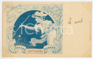 1900ca SEPTEMBRE Le Balances - Ill. FOURNIER Carte postale supplément NOËL 441  Cartolina postale d'epoca, non viaggiata.CONDIZIONI: FAIR (bruniture)FORMATO: FP    originale e autentica 1