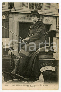 1907 PARIS Femmes cocher - Mme DUFAUT - Carte postale originale CPA  Cartolina postale d'epoca, viaggiata.CONDIZIONI: GFORMATO: FP    originale e autentica 1