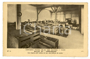 1910 ca PARIS Compagnie Franco-Belge des Crayons - Vernissage - Carte postale  Cartolina pubblicitaria d'epoca, non viaggiata.CONDIZIONI: GFORMATO: FP    originale e autentica 1