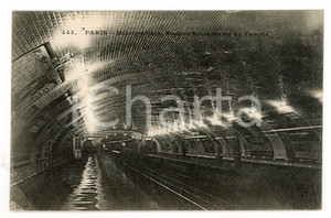 1910 ca PARIS  - Métropolitain - Station souterraine du Temple - Postcard Cartolina postale, originale d'epoca, non viaggiata. GOOD/buono  Formato: 14x9 cm originale e autentica 1