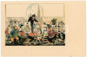1900 ca GERMANY - SATIRE  Flooding in the city ILLUSTRATE Postcard FP NV  Cartolina postale d'epoca, non viaggiata. FAIR/discreto Lievi smussature agli angoli Formato: FP originale e autentica 1