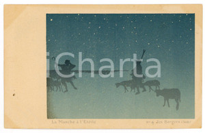 1900 ca LA MARCHE À L'ÉTOILE Les Bergers (Suite) 4^ Tableau - Carte postale  Cartolina postale d'epoca, non viaggiata.CONDIZIONI: FAIR (aloni al recto)FORMATO: FP    originale e autentica 1