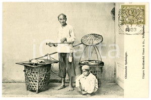 1903 JAKARTA / WELTEVREDEN (INDONESIA) Chineesche spekslager - Postcard  Cartolina postale d'epoca, con bollo e timbro.CONDIZIONI: GFORMATO: FP    originale e autentica 1