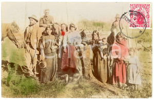 1910 NEW ZEALAND Customs - Peasant family - Vintage chromo postcard  Cartolina postale d'epoca, viaggiata.CONDIZIONI: G FORMATO: FP    originale e autentica 1