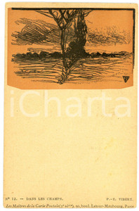 1900 ca Artiste Pierre-Eugène VIBERT Dans les champs - Carte postale n° 12 Cartolina postale d'epoca, illustrata, non viaggiata.Collezione "Maitres de la Carte Postale" - ParisCONDIZIONI: FAIR (residuo cartaceo al verso)FORMATO: FP    originale e autentica 1